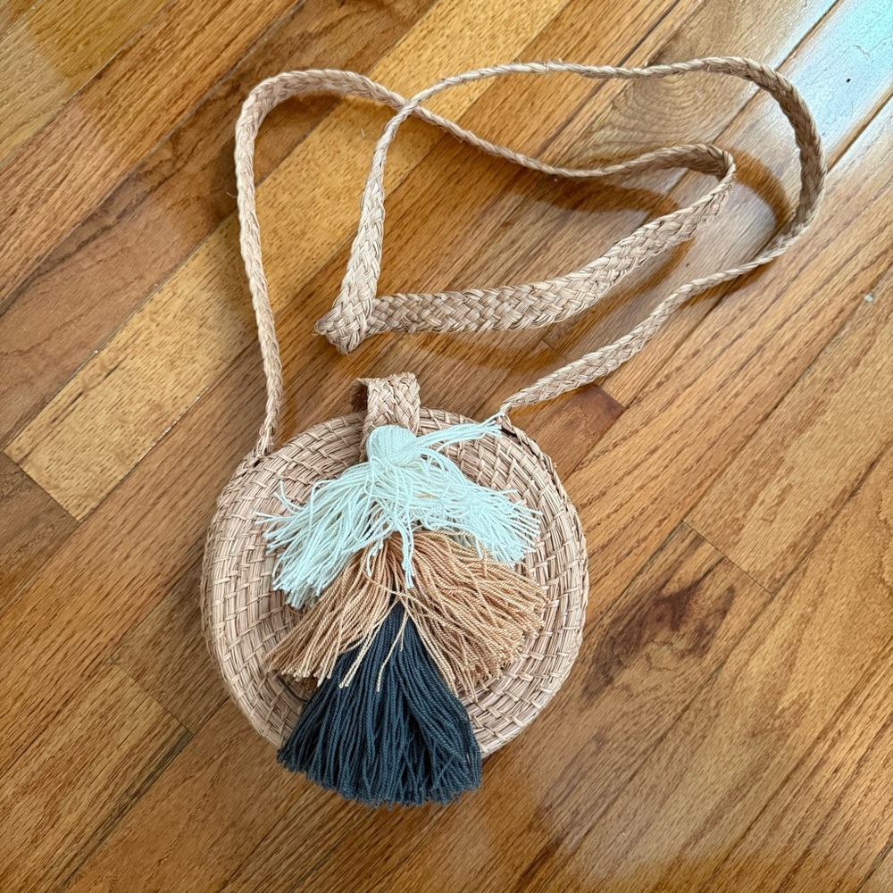 Kaanas Tan and Black Crossbody Bag